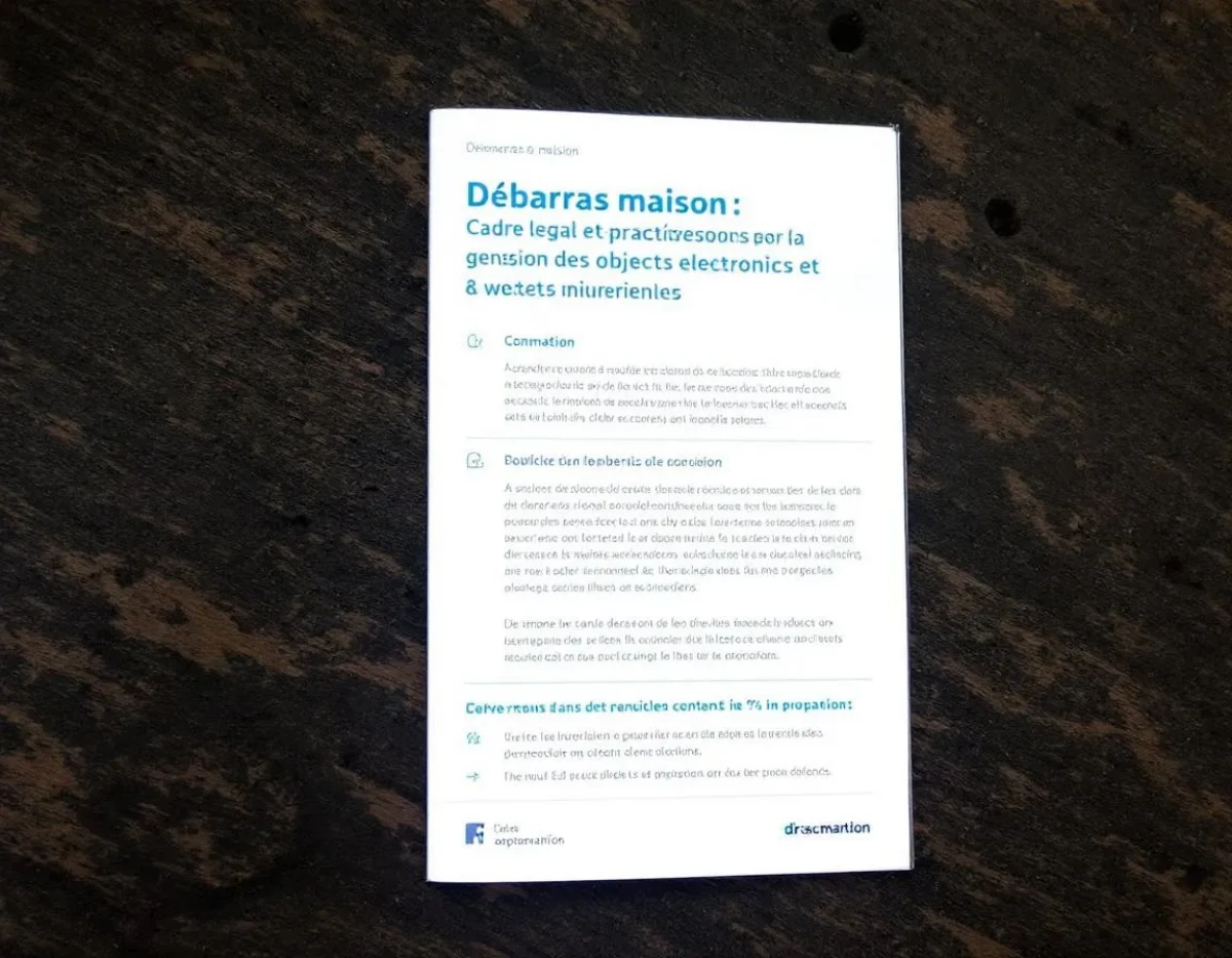 Débarras maison : Cadre légal et pratiques responsables pour la gestion des objets électroniques et déchets numériques